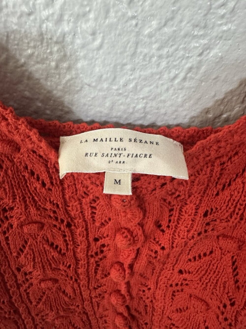 Sézane Francisco Knit Tank Top Red Medium - Picture 4 of 9